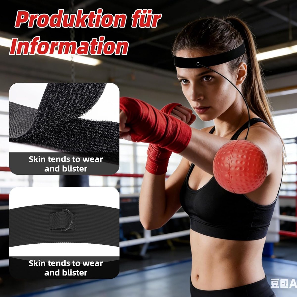 Reflexbal Trainingsset, Boksreflexbal Hoofdband | Met 2 ballen en 2 verstelbare hoofdbanden, boksreactieballenset voor verbeterde hand-oogcoördinatie, snelheid