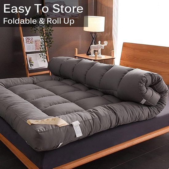Japanse Tatami Matras - Opvouwbaar Vloerbed - Ruimtebesparend Slapen - Zacht Winterbed - 90 x 200 cm - C — afbeelding 4