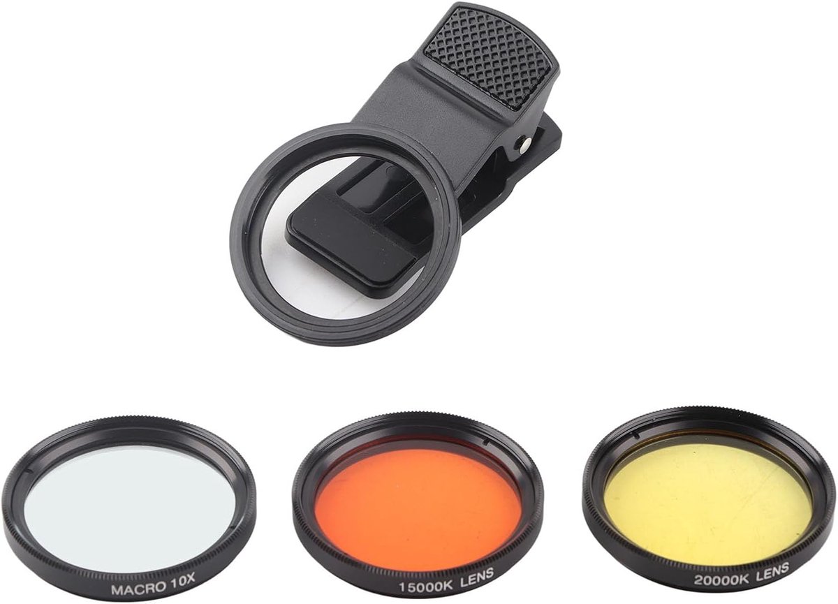 Lensfilterset Geel Oranje Macro View Lens Zeewater Aquarium Koraalcilinder Onderwaterfotografie Lenskit met Macrofilter