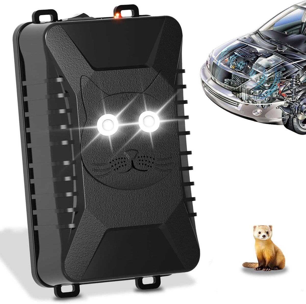 Mollenverjager trilling - Ultrasone Marterafweer - Kattenkleurig - Weerbestendig en Eenvoudig te Installeren - Voor Auto en Buiten