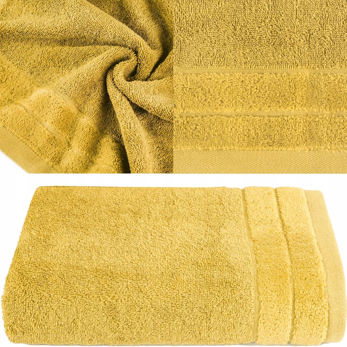 Luxe Badhanddoek 100% Katoen 50x90 cm Mosterdgeel