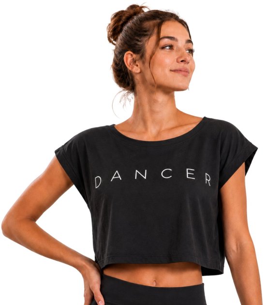 Dancer Dancewear - Dans t-shirt "Dance" - Zwart - Dames - maat 14 van Dancer Dancewear — afbeelding 3