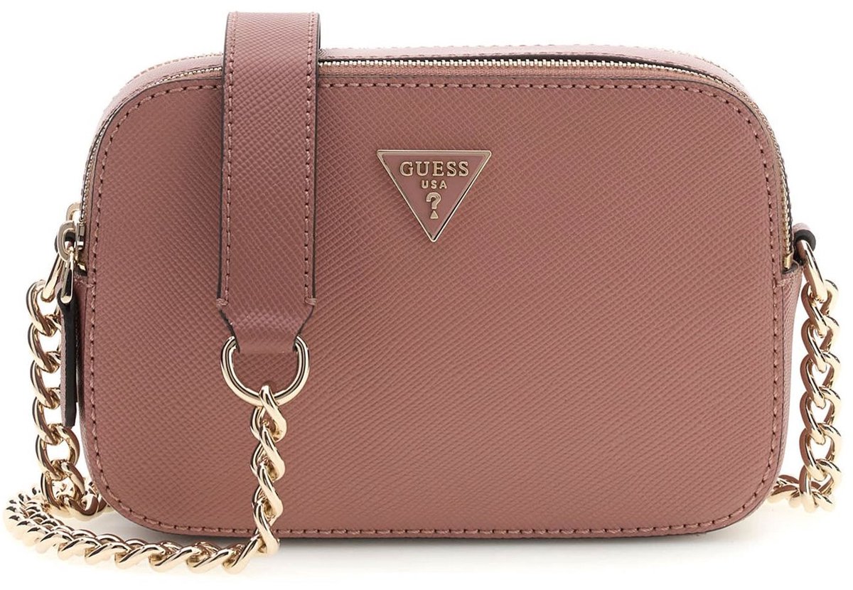 GUESS schoudertas Noelle II Crossbody Camera Bag Rosewood roze