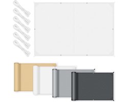 COOL AREA Schaduwdoek Rechthoek met Rechte Kant 2.5x3m, Wit - ShopVlot