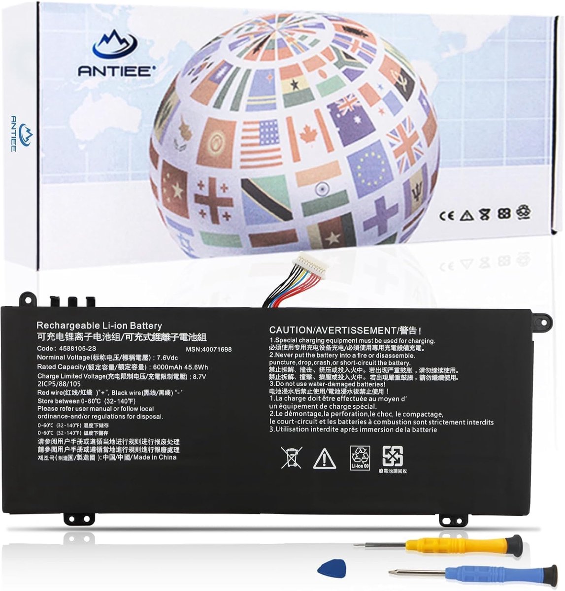 ANTIEE 4588105-2S 4588106-2S laptop batterij compatibel met Dy-naBook Satellite Pro C50-G C50-E C50-H C50-J C40-G - ShopVlot