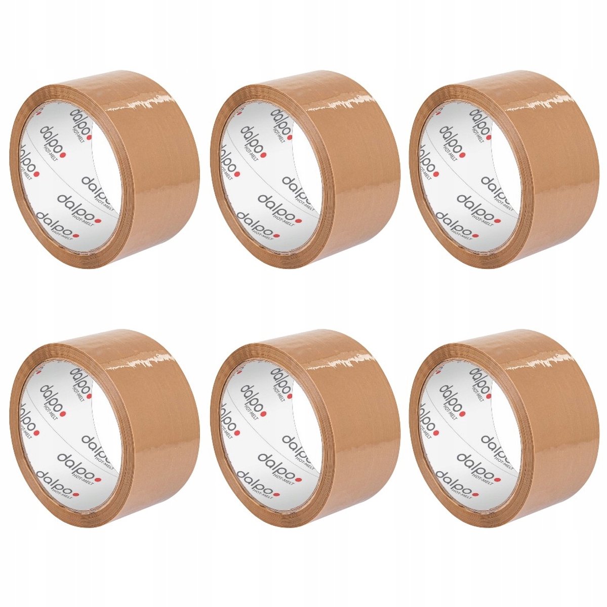 Dalpo Bruine verpakkingstape 48mm x 60m - 6 stuks