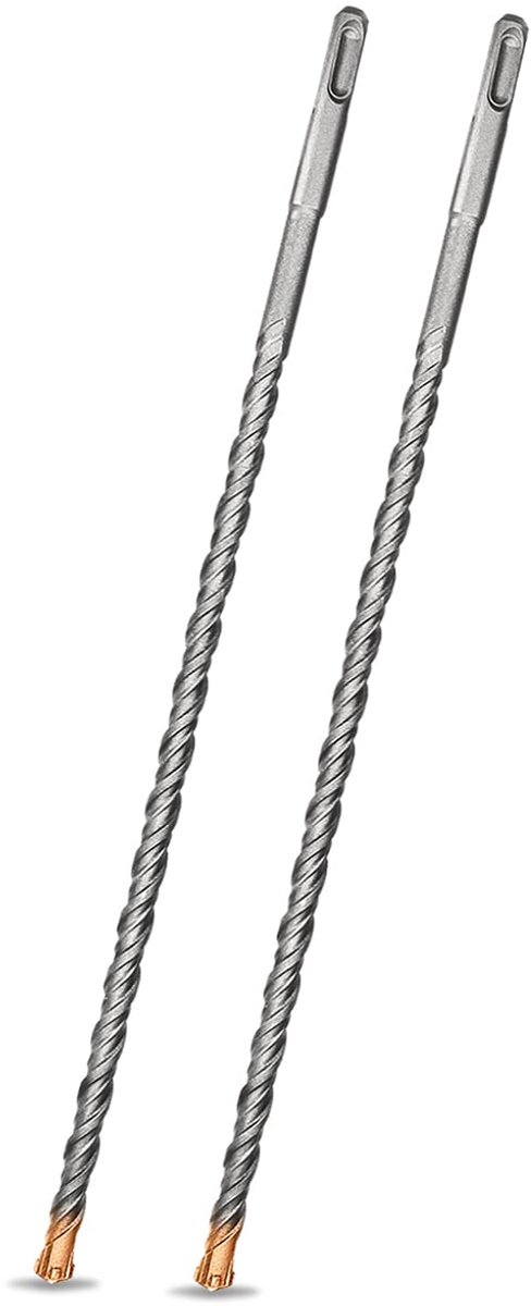 Meccion SDS Plus Professional Hammer Drill Bit with 4 Carbide Cutting Edges, Ideal for Drilling in Stone, Concrete - ShopVlot