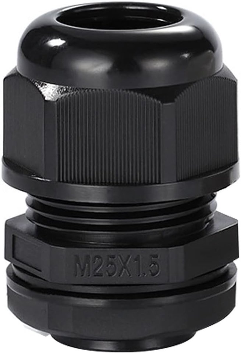 Meccion M25 Cable Gland 5pcs IP68 Waterproof Nylon Cable Connectors with Lock Nut and Washer, Suitable for 12mm-18mm - ShopVlot