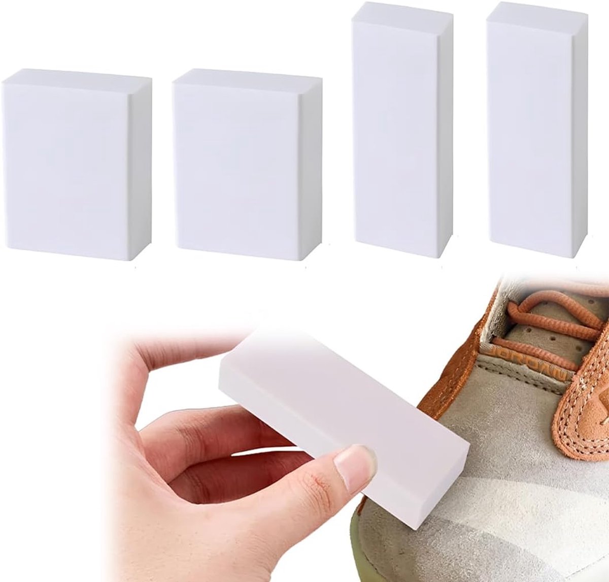 Butyeak Shoe Cleaning Rubber for Suede Leather Nubuck Leather Leather Leather 4 Pieces - ShopVlot
