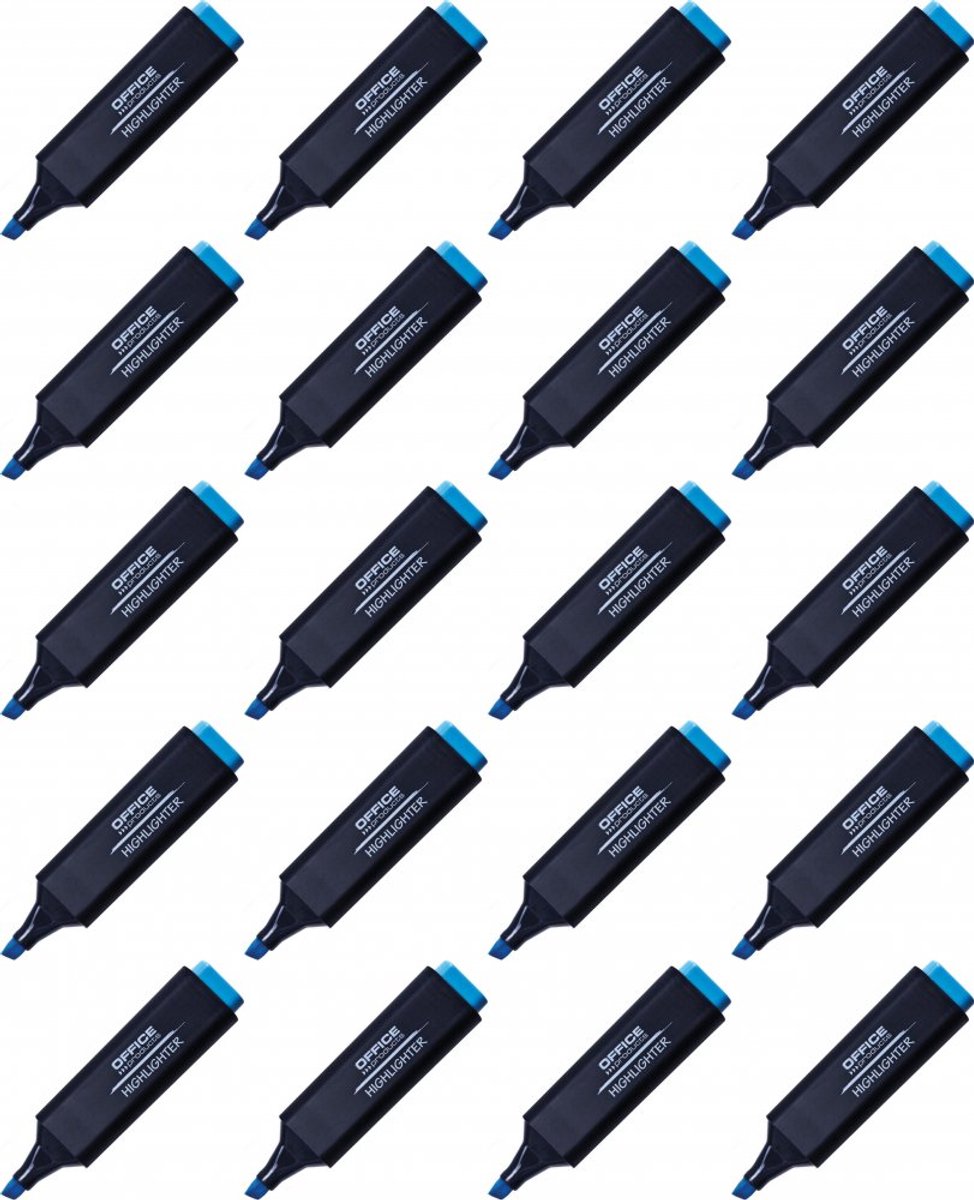 20x Blauwe Markeerstiften, Vlakke Punt, 1-5mm