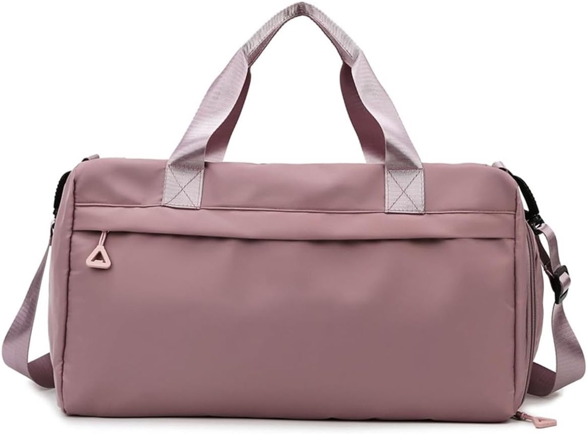 Sporttas - Roze - 46 x 25 x 23 cm - Sporttas met Schoenenvak en Natte Zak - Voor Uniseks