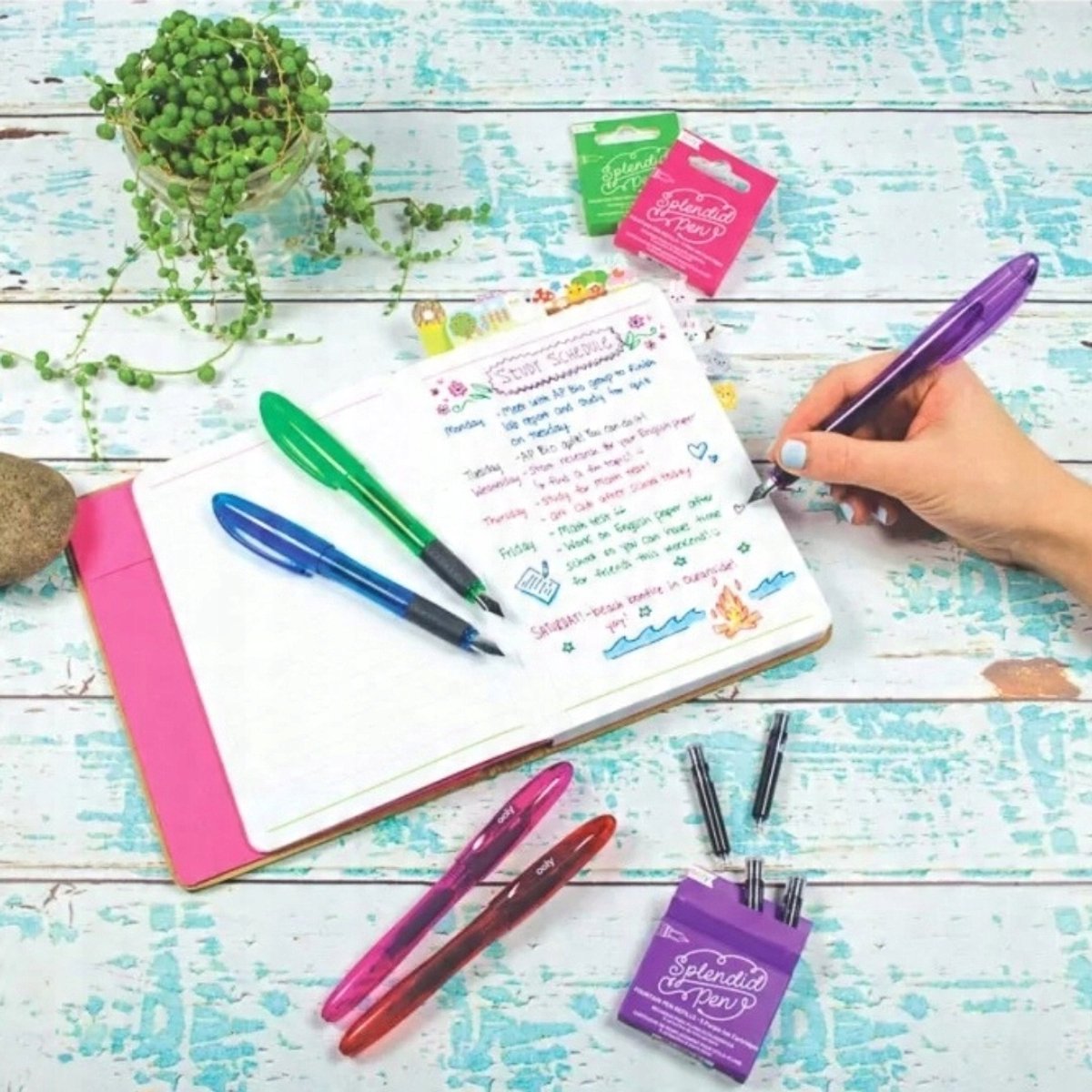 Merkloos Roze Rollerball Pen - Ideaal voor School en Kantoor