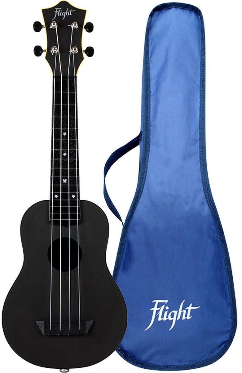 Flight Electro Sopraan Ukelele - Travel Series - Piezo Pickup - Zwart - TUS35EBK