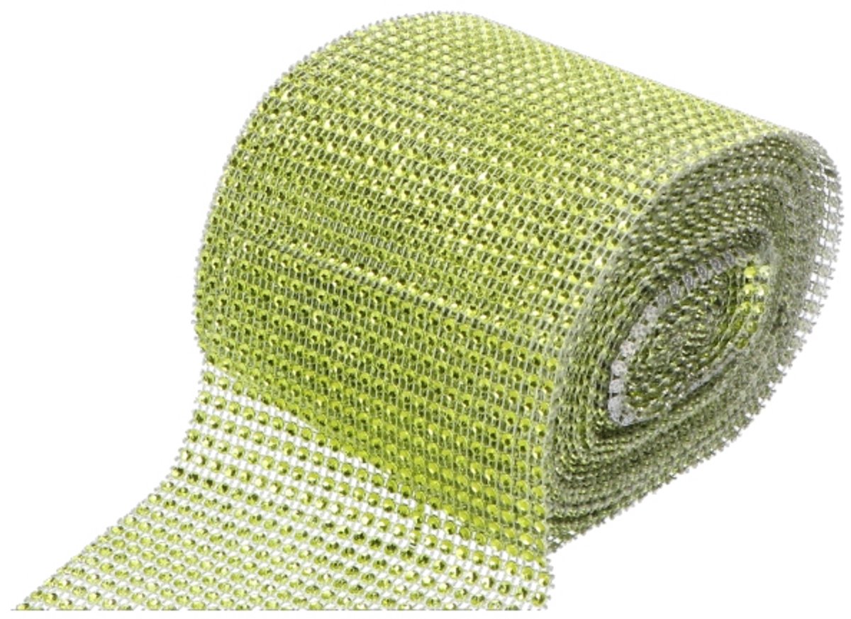 Decoratieve Strass Lint - licht formaat, 12cm x 10m