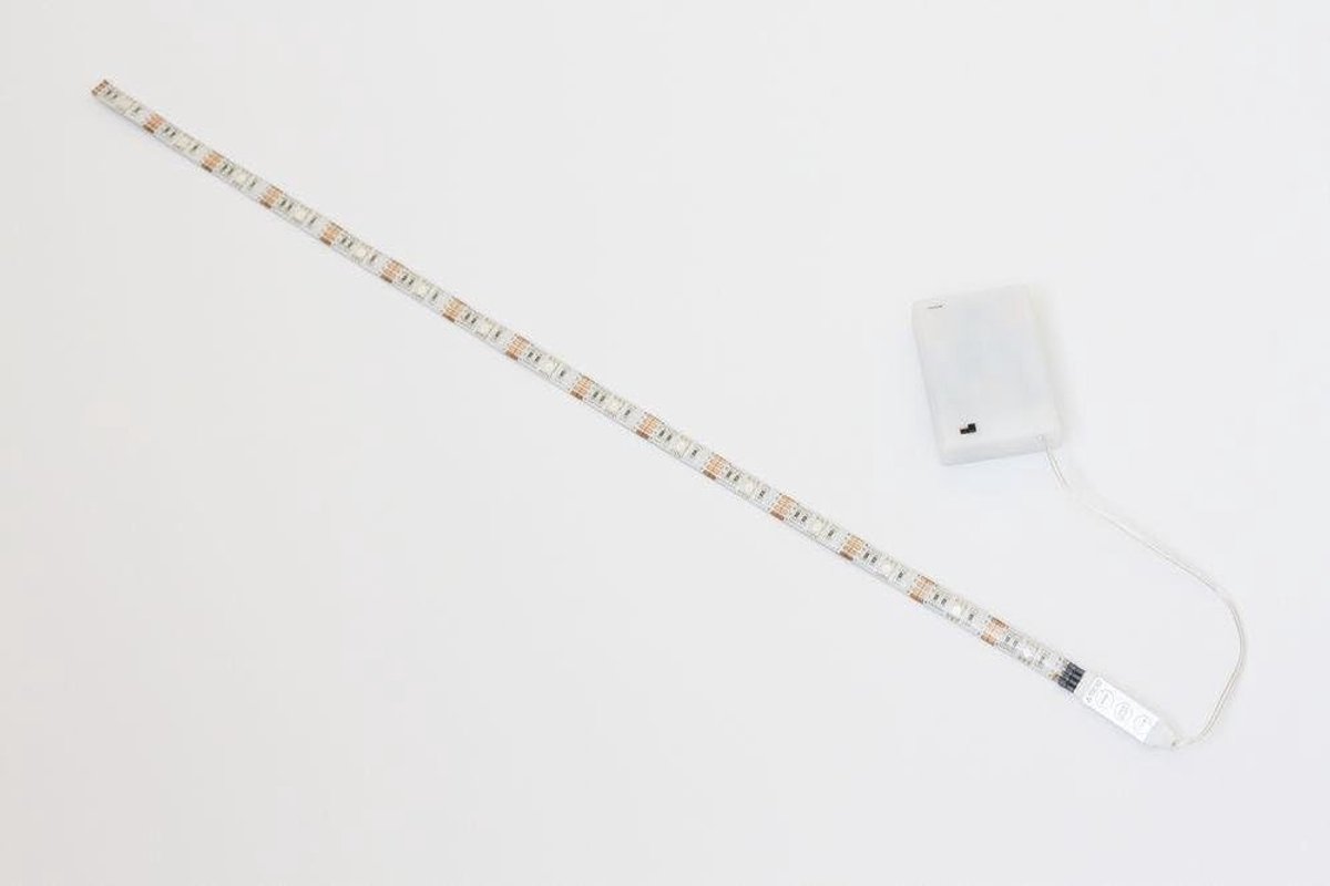 LED RGB Strip - Waterdicht - 50 cm - Batterijgevoed met Mini-Controller - Voor Decoratieve Verlichting