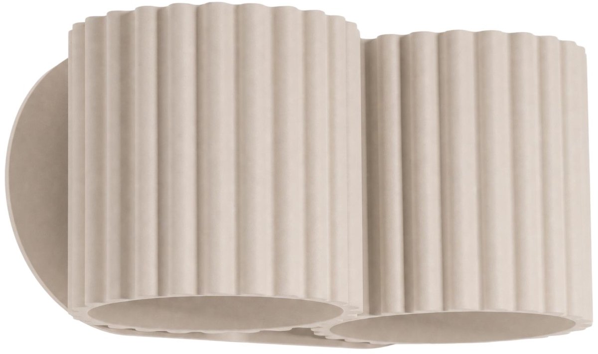 Sollux Lighting Wandlamp Aura - G9 - taupe - aluminium - 21x12x10cm