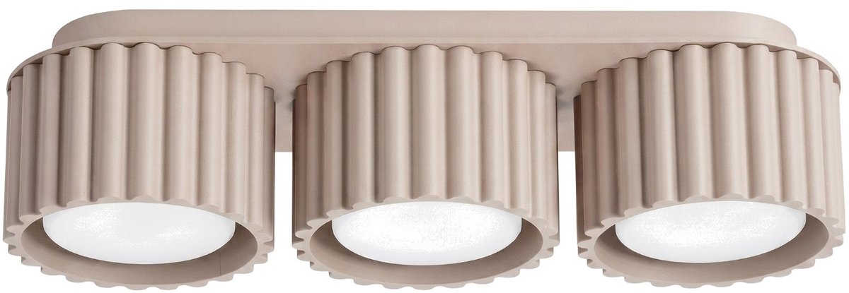 Sollux Lighting Plafondlamp AURA - Gx53 - taupe - aluminium - 32.5x10x8cm