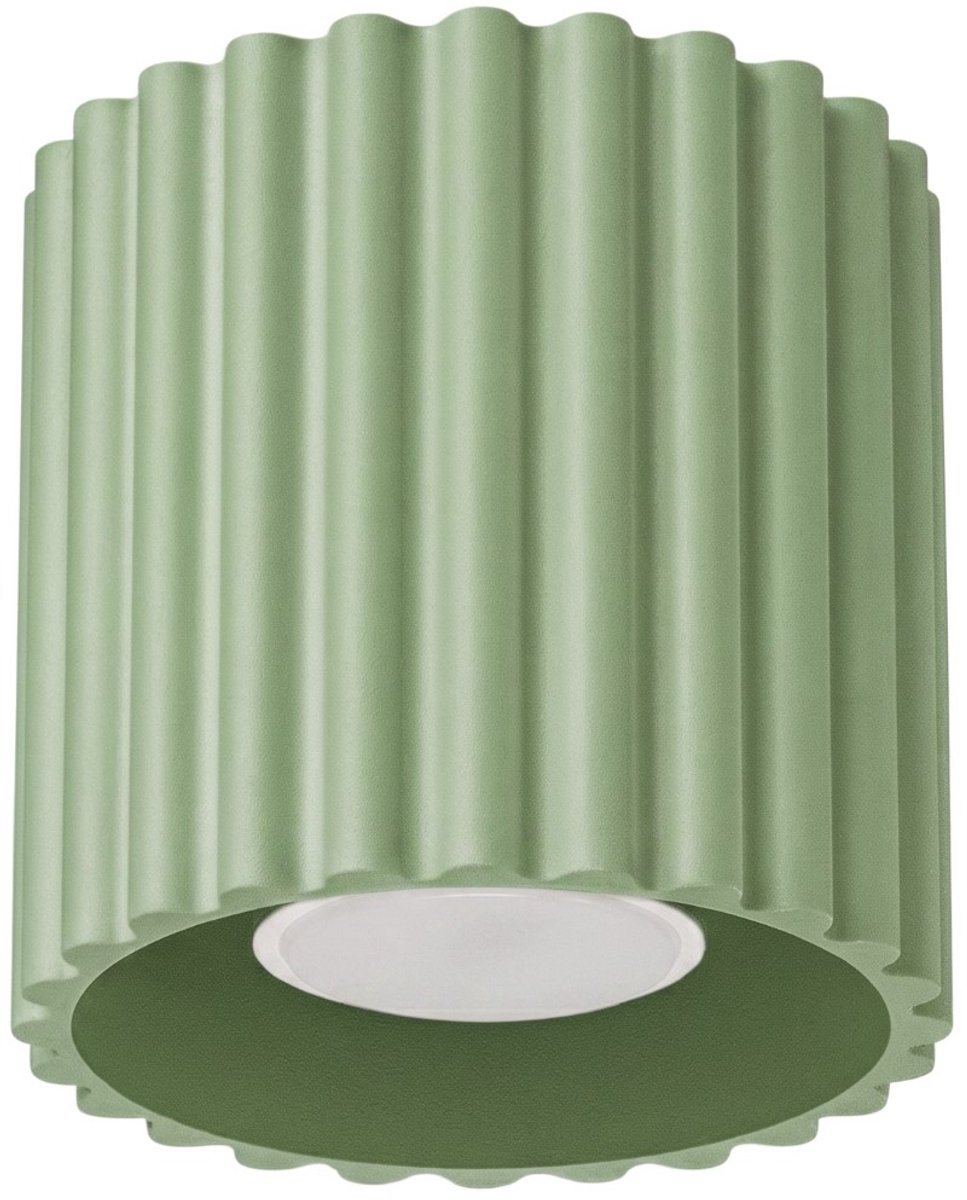 Sollux Lighting Plafondlamp AURA - GU10 - salie - aluminium - 10x10x10cm