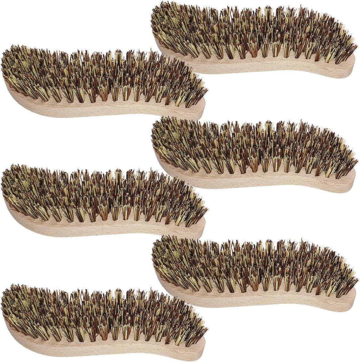 6 pieces sanding brush, cleaning brush with extra hard brushes, brushing brush, hand scrubber, ergonomic handle made - ShopVlot