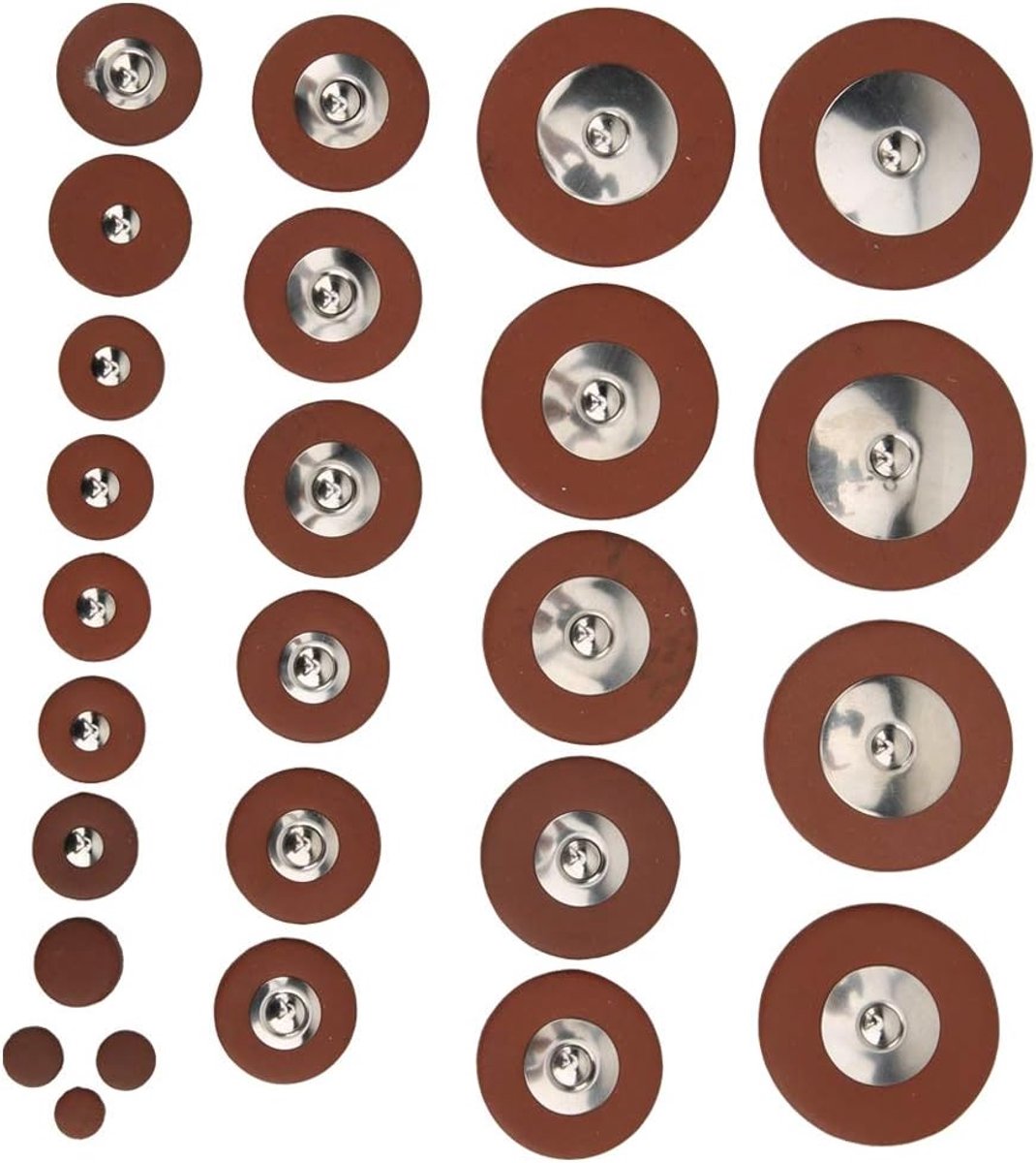 Set of 26 Saxophone Pads Leather Replacement Cushion for Alto Saxophone in Various Sizes - ShopVlot