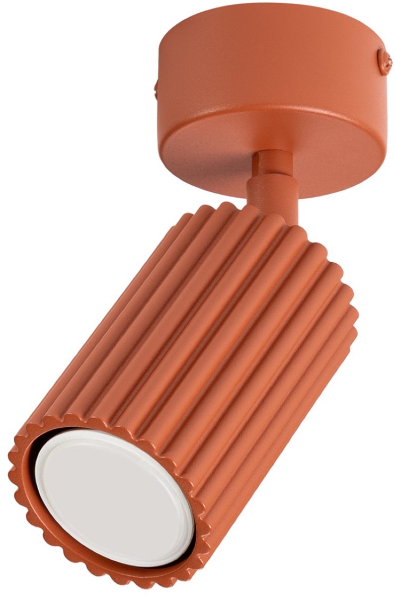 Sollux Lighting Plafondlamp KARBON - GU10 - rode oker - aluminium - 7x7x18cm