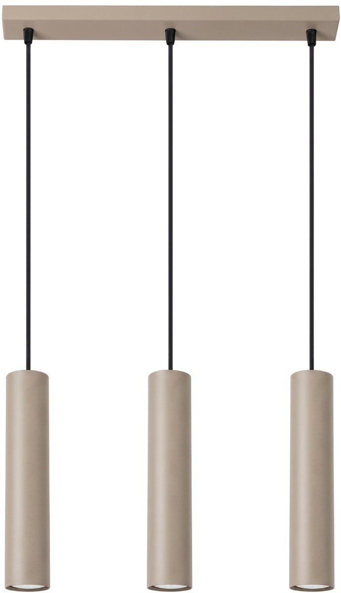 Sollux Lighting Hanglamp Lagos - GU10 - taupe - staal - 45x6x90cm