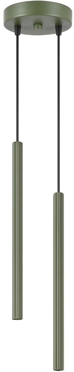 Sollux Lighting Hanglamp Arche - G9 - olijfgroen - staal - 15x15x118cm