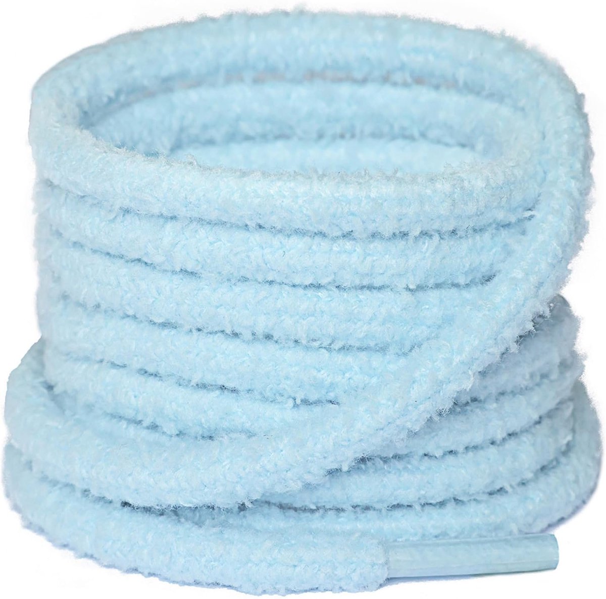 Olukssck 2 pairs of hairy laces, round, plush, 5.5 mm, universal for sports and casual wear - ShopVlot