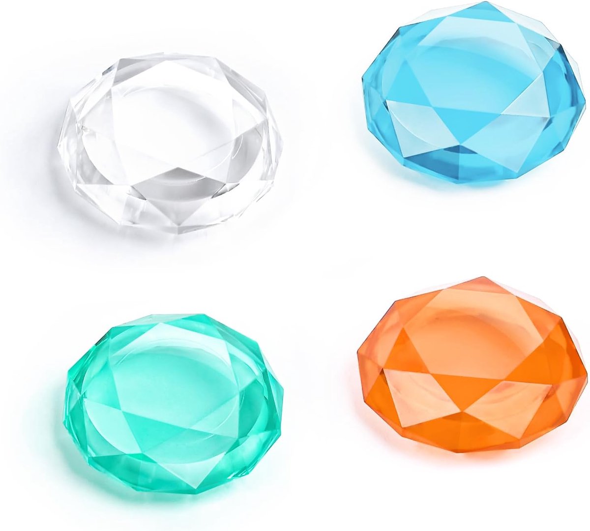 DLseego Thumb Grips Compatible with Switch 2, 4PCS Crystal Clear Joystick Cover, Diamond 3D Design Analog Stick - ShopVlot