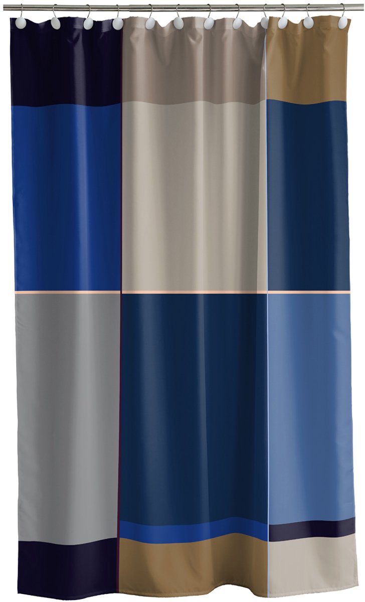 Södahl Colour Block Douchegordijn 180 x 200 cm Blue