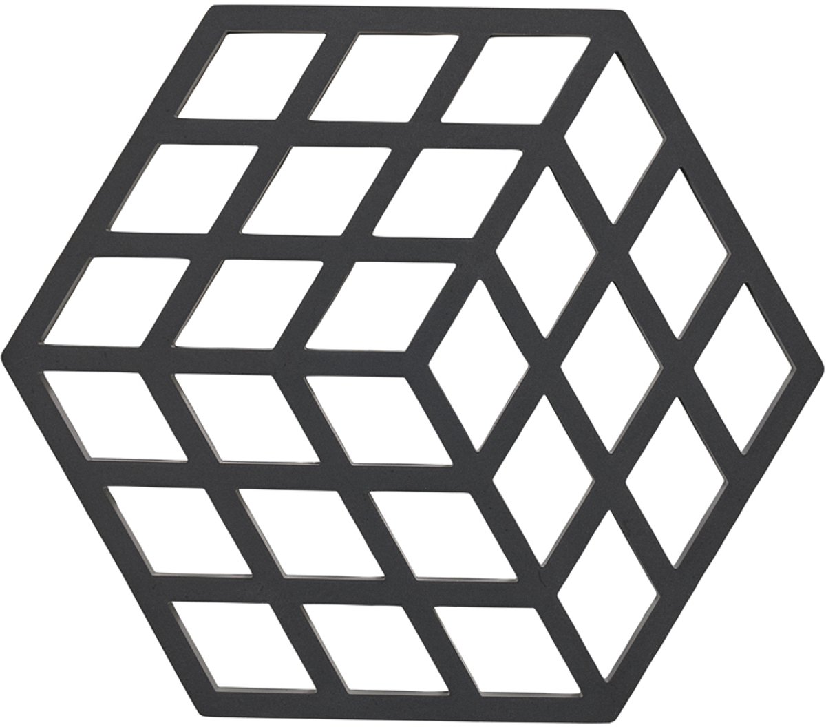 Zone Denmark Cube Onderzetter 16 x 14 x 0,9 cm Black