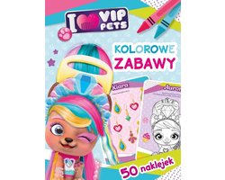 VIP Pets Glam Gems Kleurboek met Stickers en Puzzels