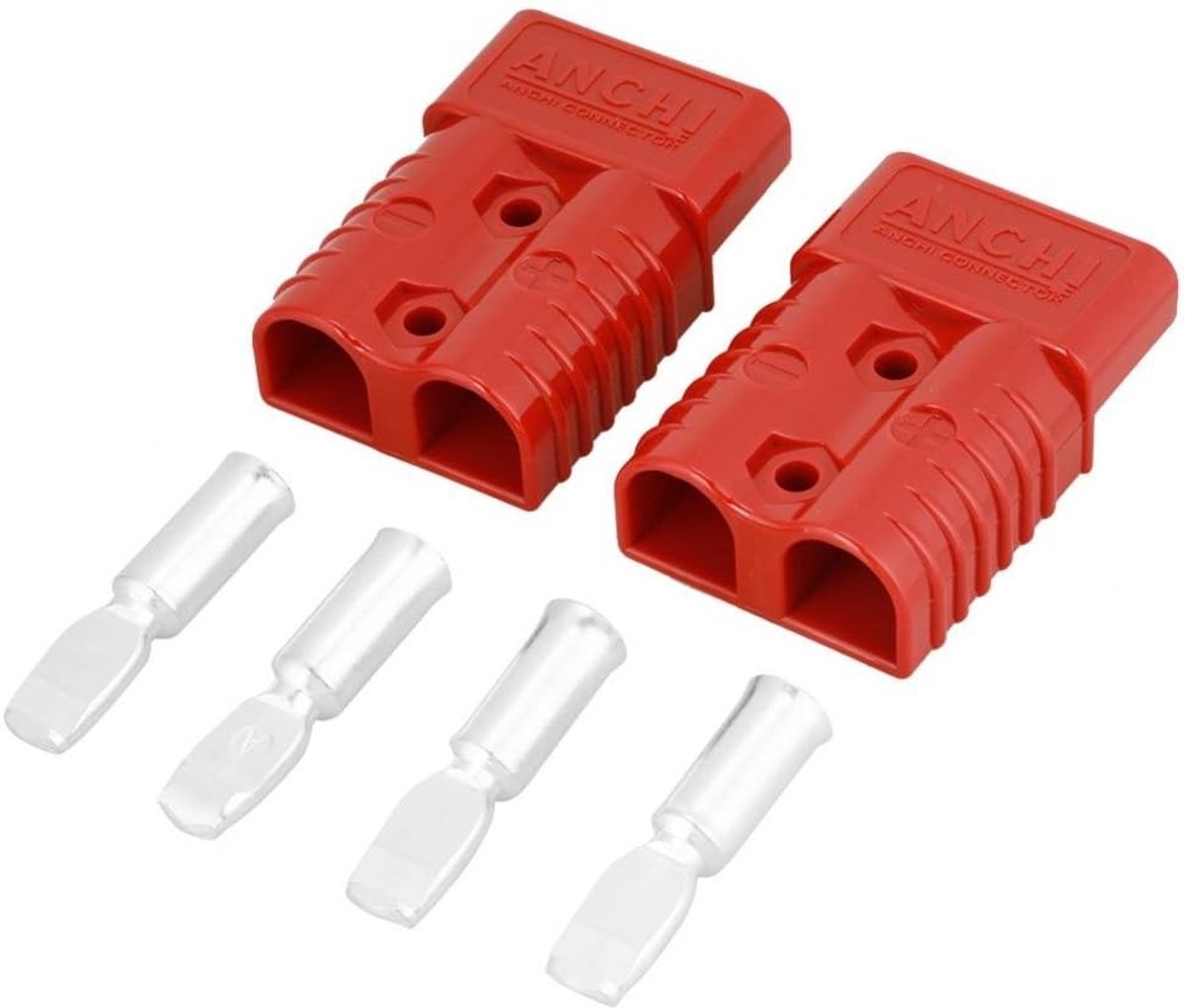 2pcs 175A 600V Battery Quick Coupling Winch Connector Contact Cover Red with 4 Accessories - ShopVlot