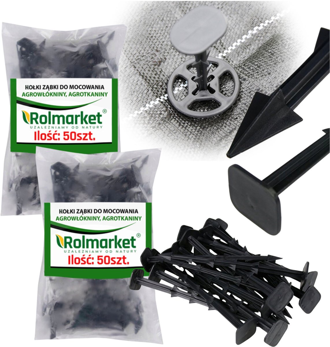 100x Grondpennen voor Agradoek 20cm met Tanden - Max Grip