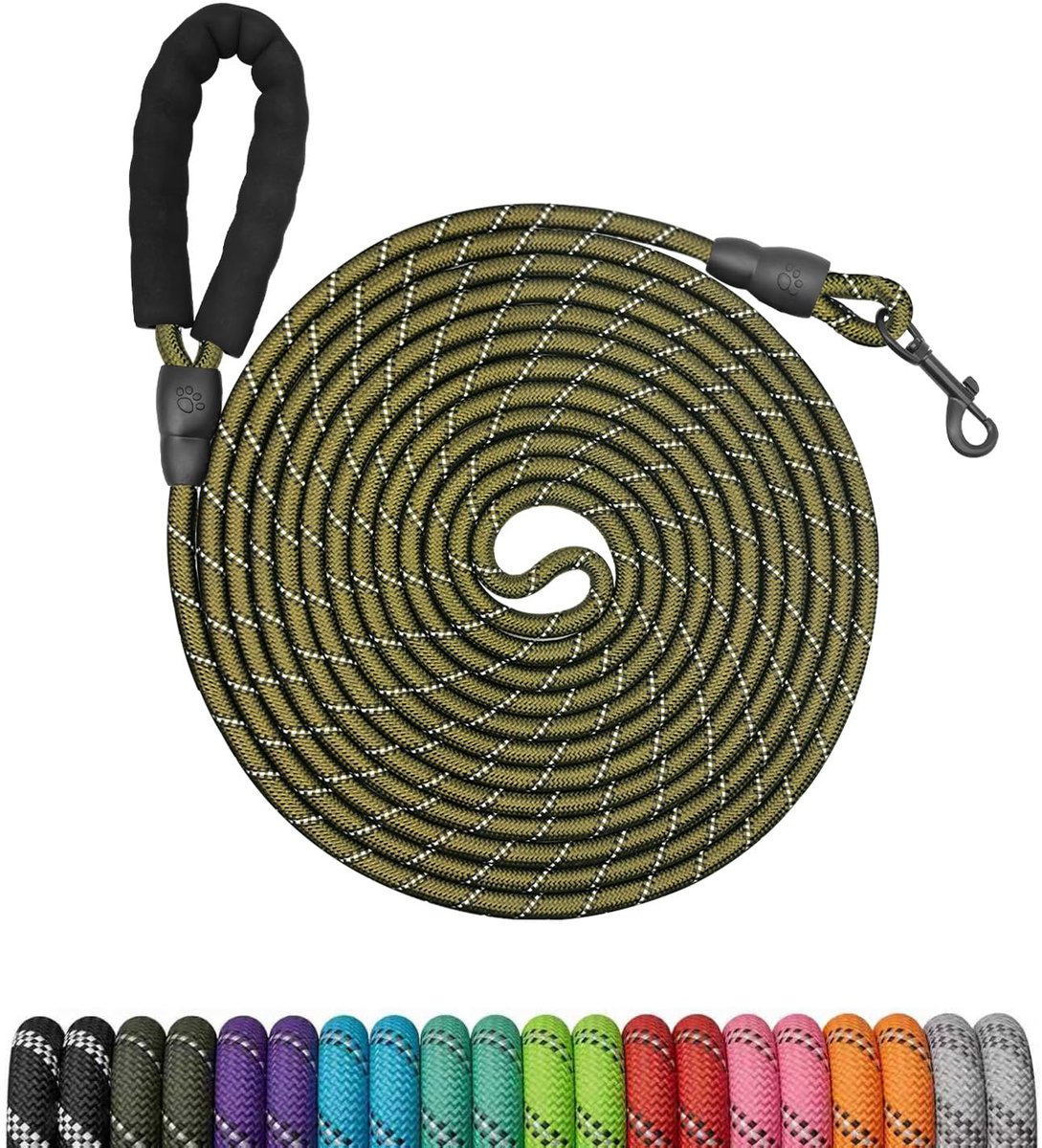Sleepriem voor honden 10m,Waterafstotend,afsluitbare karabijnhaak,Trainingslijnen voor honden,Trainingslijnen voor - ShopVlot