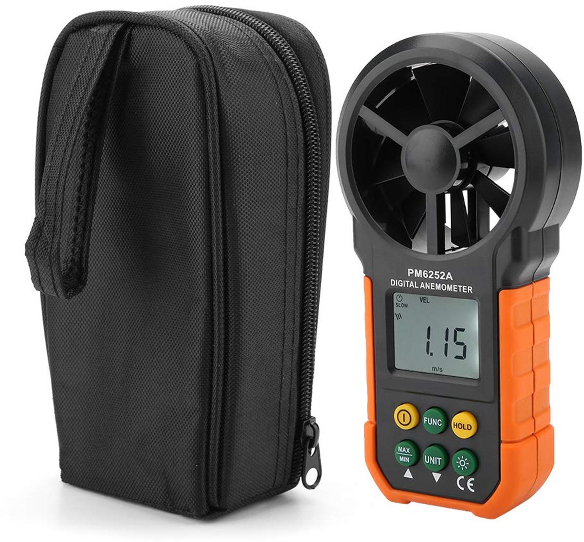 PEAKMETER PM6252A Professional Airflow Measurement Aneometer, Portable Digital Wind Speed Meter with Low Battery - ShopVlot