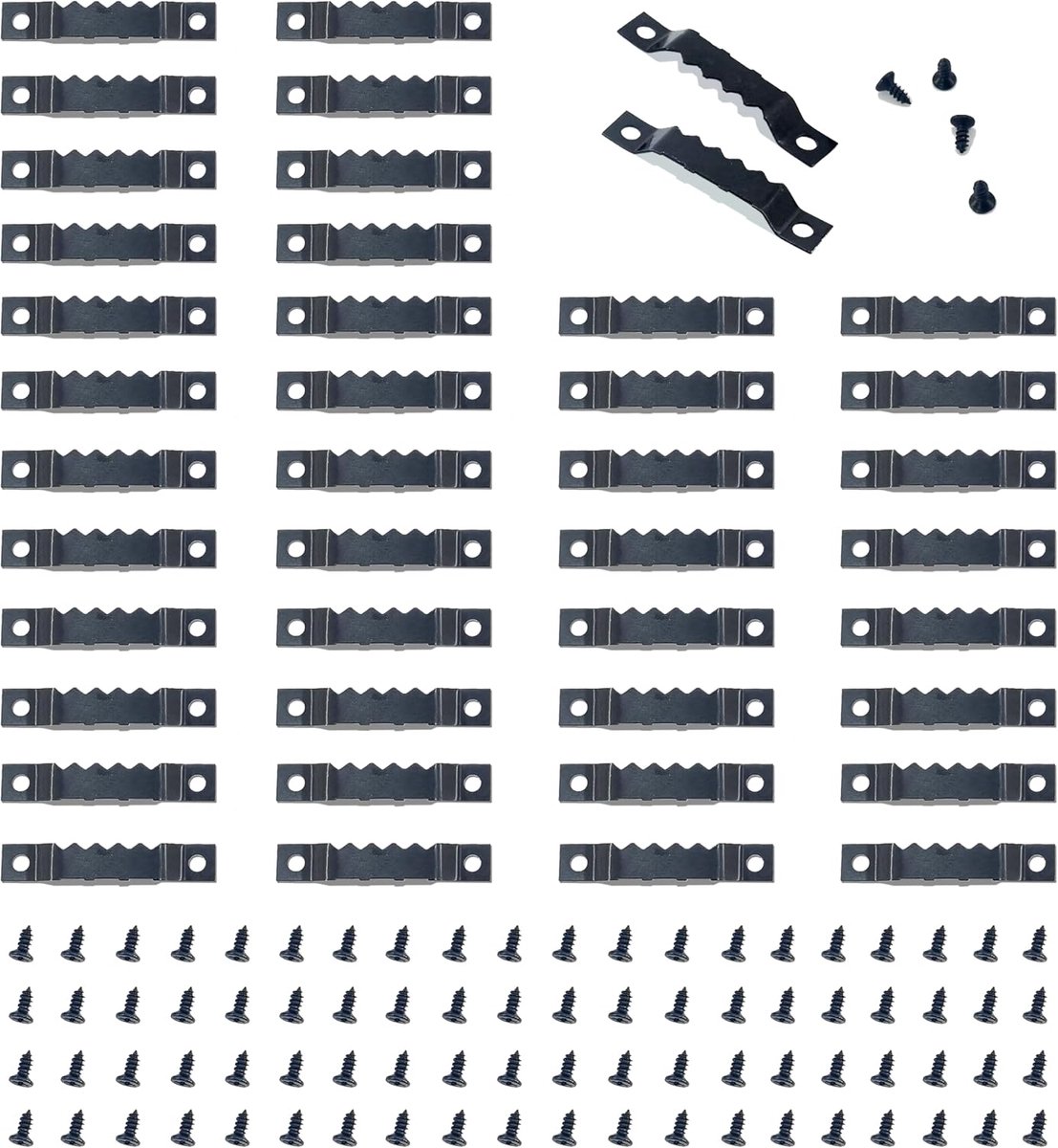 40 Piece Photo Hooks Set, Double-Sided Knurled Photo Hooks, Metal Photo Hooks with Screws, for Hanging Heavy Pictures - ShopVlot