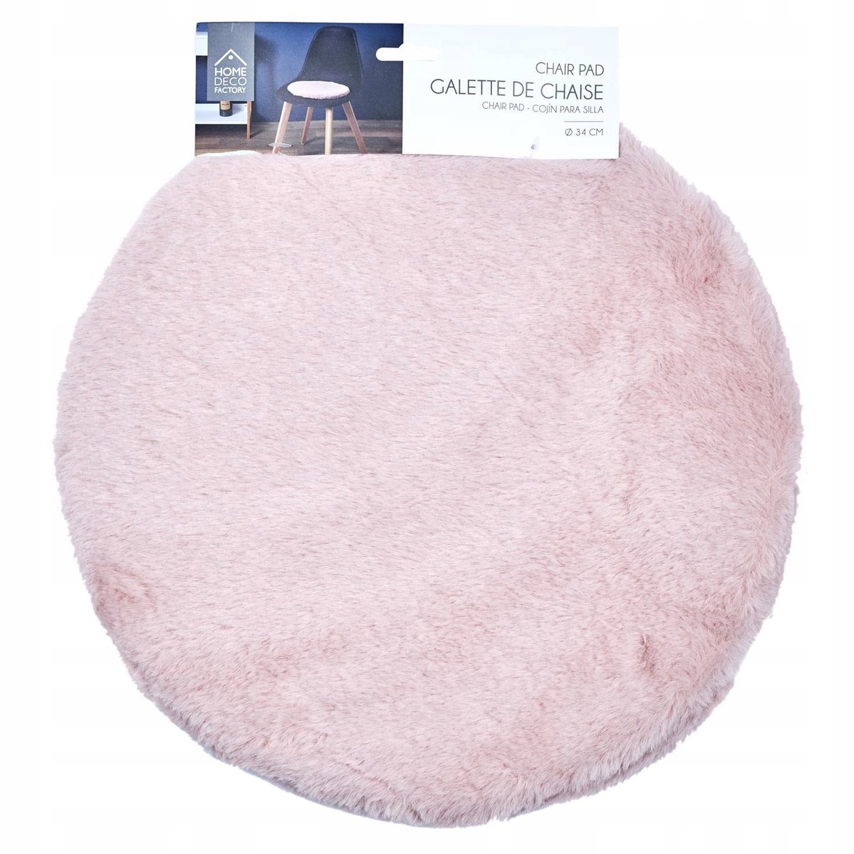 Set van 6 Roze Furry Stoelkussens - Zacht en Comfortabel