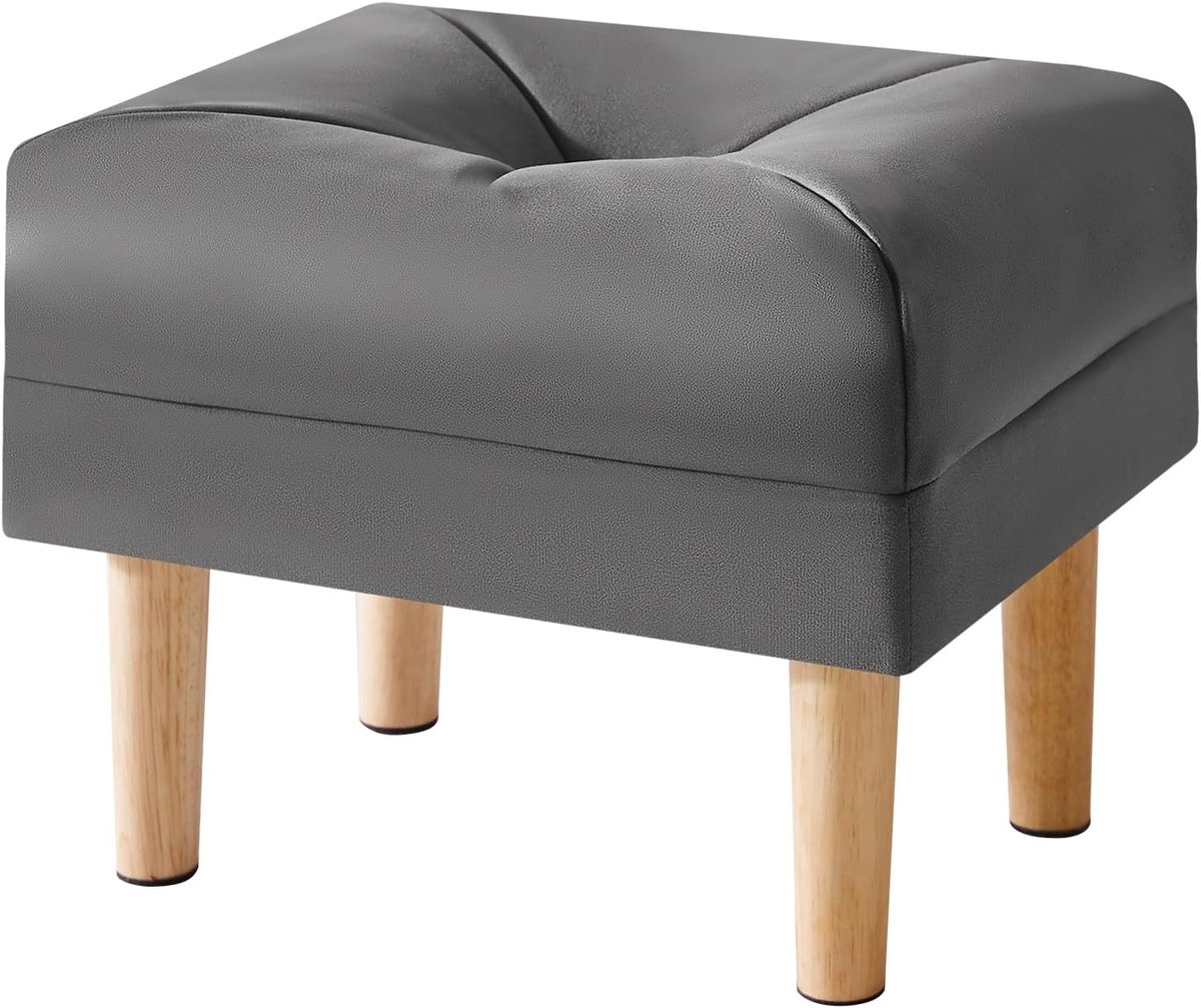 YMYNY Petit Pouf Ottoman, Chaise with Siège Rembourré en Éponge, Repose-Pieds, Tabouret Bass en Bois pour Chambre à - ShopVlot