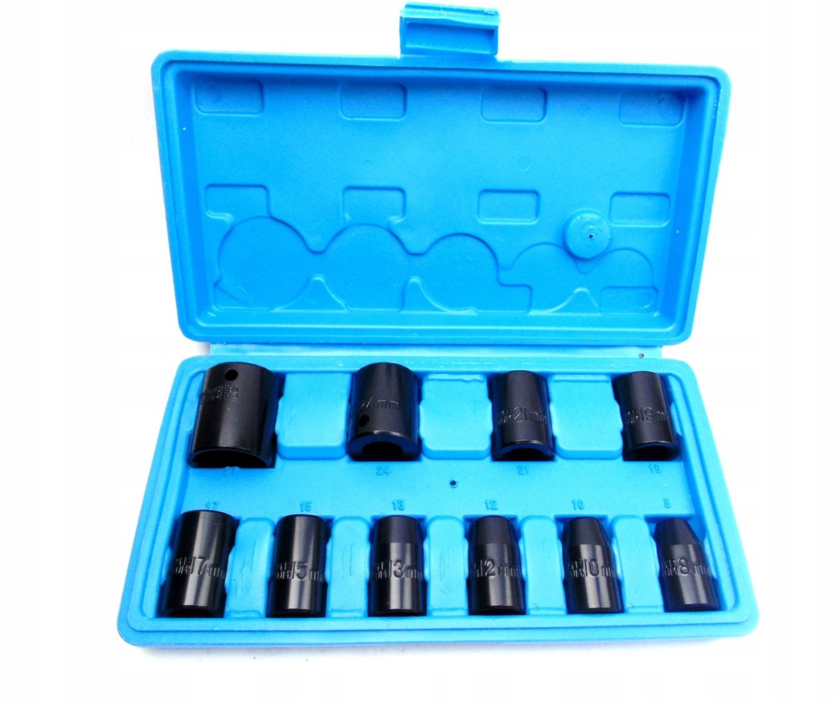 Slagdoppen Set 10 Delig 1/2'' 8-27mm voor Slagschroefmachines
