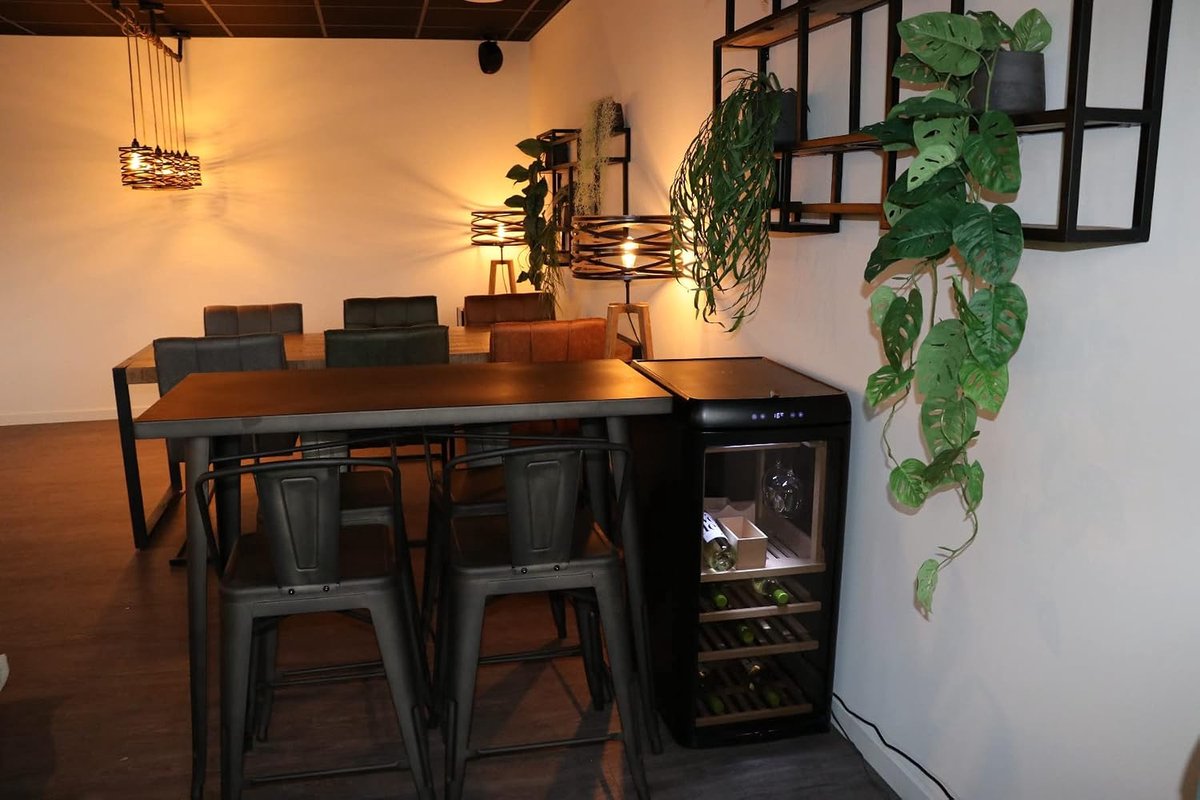 Retro Forcellina Wine Climate Cabinet Freestanding - Black - Wine Fridge 42 bottles - 92 x 43.5 x 61.5 cm - ShopVlot
