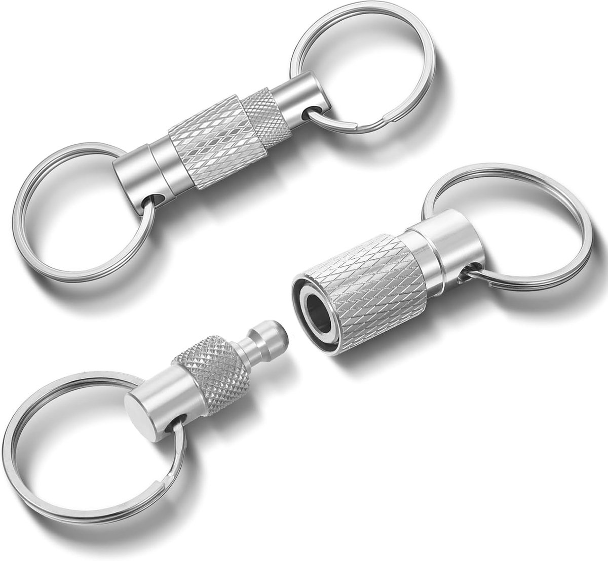 Sleutelhanger karabijnhaak set van 2 - snelsluiting - duurzaam materiaal - ideaal voor onderweg - ShopVlot