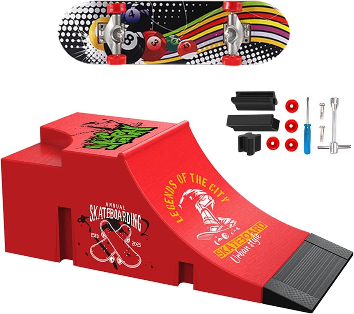 Mini Fingerboard Accessoire Set C 1 x 1 x 1 cm Milieuvriendelijk Kunststof Voor Jonge Skateboardliefhebbers