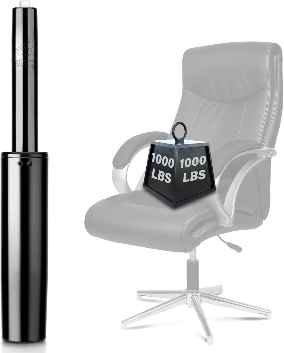 Zourglow Bureaustoel Gas Cilinder, Klasse 4 Gaslift Cilinder Vervanging, 450 KG (1000 lbs), Verstelbare Universele - ShopVlot