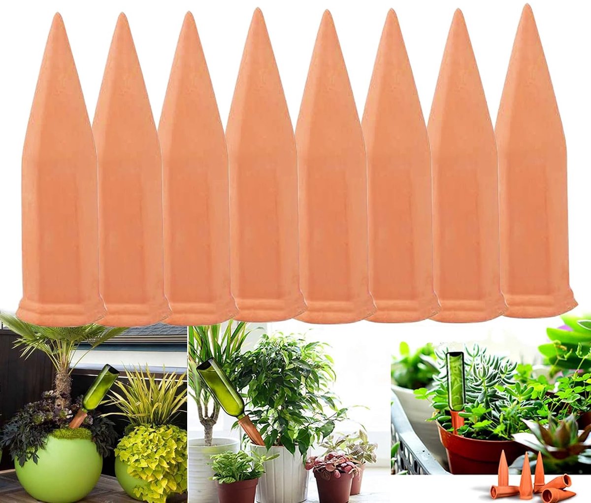 Automatisch Bewateringssysteem - Terracotta - 8 Stuks - Duurzaam Klei - Voor Planten en Bloemen