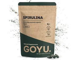 GOYU Spirulina 3000 mg per dagdosering Biologisch 300 Tabletten - Algen - spirulina tabletten biologisch - Vegan - Zonder toevoegingen - Lab getest - 75 dagen voorraad per zakje