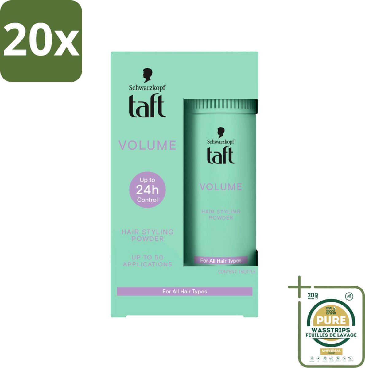 20 x Taft - Volume - Hair Styling Powder - Instant volume - 10 gr - Grootverpakking - Haarpoeder - Volume - Textuur - Instant Volume - Haartype
