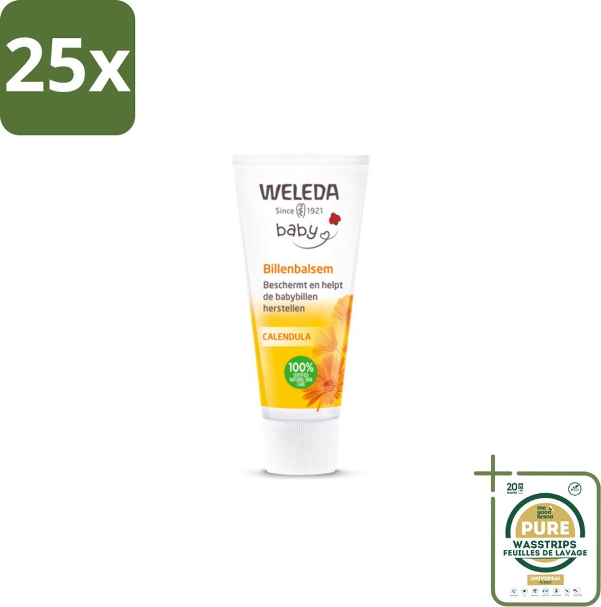25 x WELEDA - Billenbalsem - Baby Calendula - 30 ml - Grootverpakking - Baby Billenbalsem - Luieruitslag - Gevoelige Huid - Natuurlijke Verzorging - Calendula