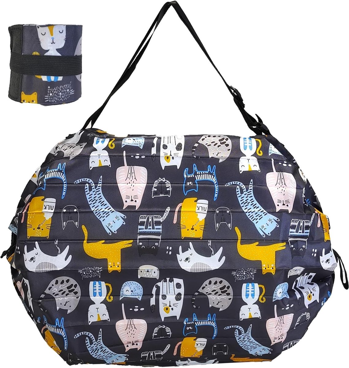 Herbruikbare Boodschappentas - Blauw - 50 x 35 x 30 cm - Opvouwbare Waterdichte Tote Bag - Voor Dames