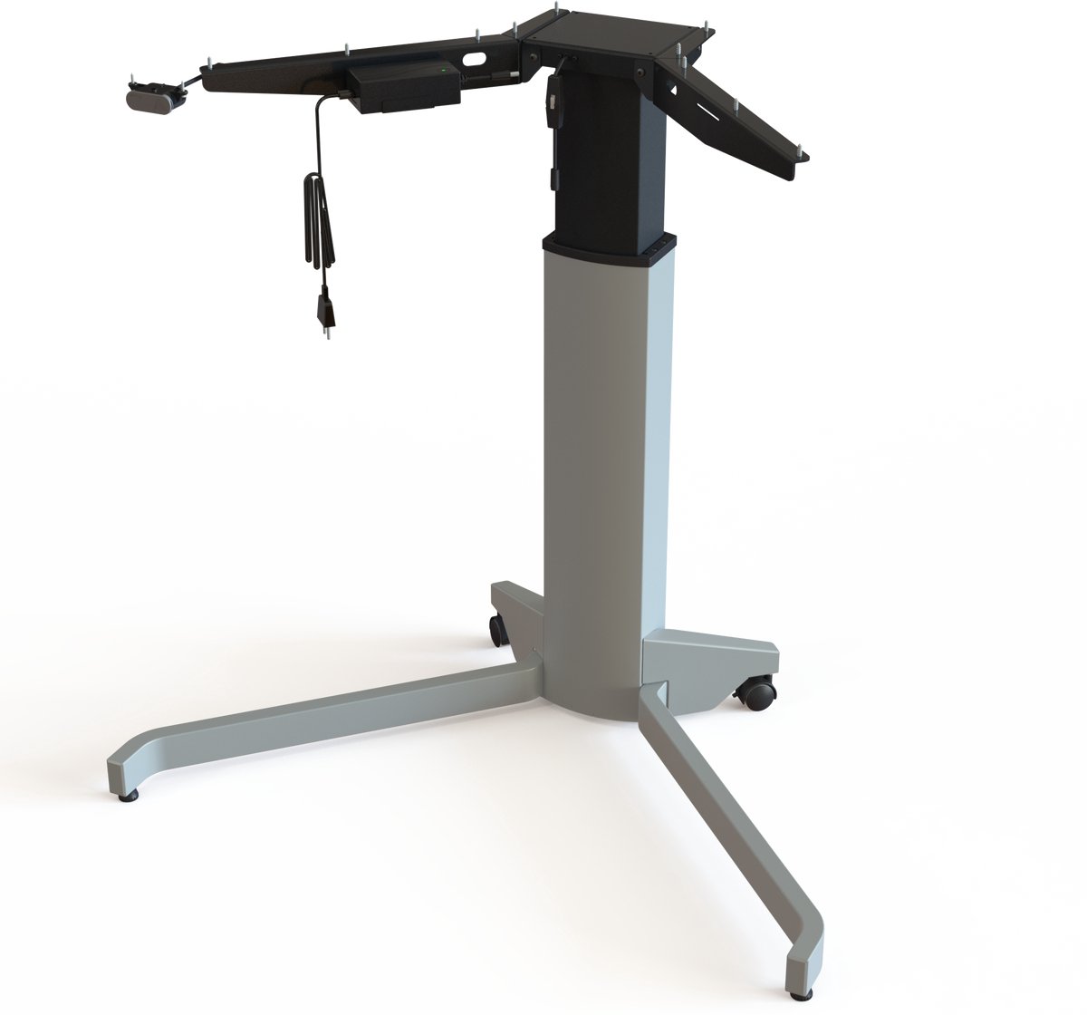 Worktrainer Conset 501-19 Elektrisch Zit-Sta Bureau 66-118 cm - Zilver